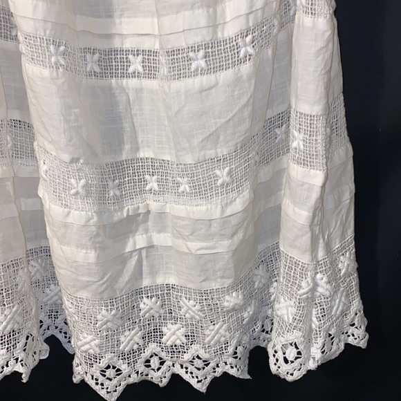 NWT FreePeople Ivory Lace Short Sleeve Off Shoulder Party Peasant Top in Ivory S - Picture 8 of 16